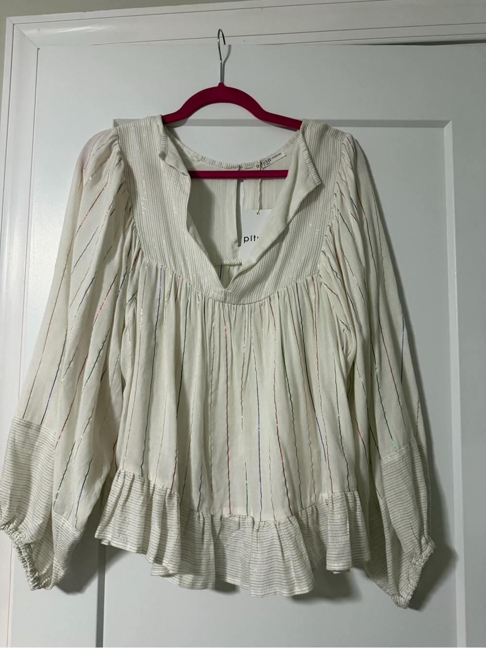 Pitusa Blouse with Multicolor Stripes Comes with matching shorts